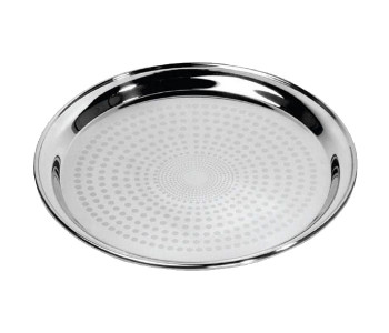 Royalford RF5344 20-inches Stainless Steel Group Round Tray - Silver in UAE