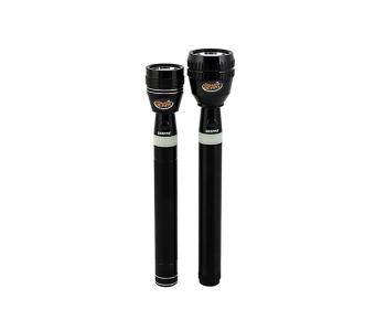 Geepas 242mm GFL4637 2-in-1 Rechargeable Led Flashlight - Black Front View - ID 589