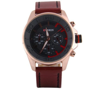 Curren 8187 Casual Analog Quartz Watch For Men Coffee And Black in OMAN
