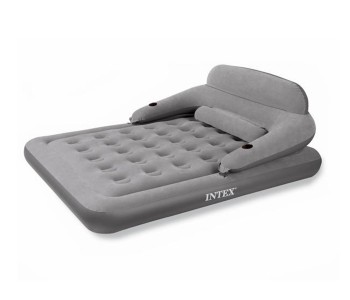 Intex ZX-68916 152 X 203 X 71CM Inflatable Queen Size Sofa & Airbed - Grey in OMAN