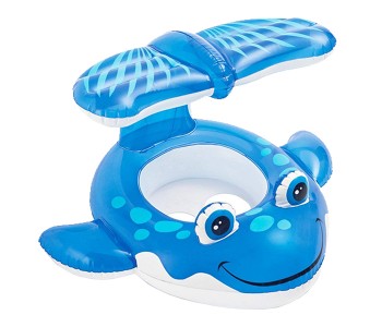 Intex ZX-56593 104 X 84CM Blue Whale Swimming Baby Seat Float in OMAN