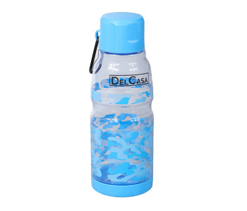 Delcasa DC1349 500ml Printed Water Bottle - Blue & Clear in UAE