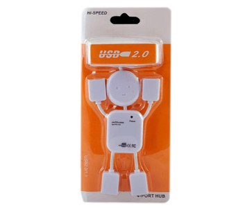 Toy Shape High Speed 4 Port USB HUB, USB 2.0 UH77 White in OMAN