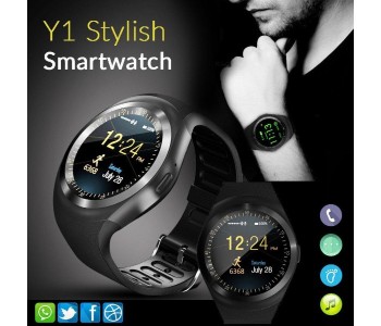 Sporty Bluetooth Smart Watch Phone With Memory Card And Sim Card Slot Y1 Multicolor in KSA