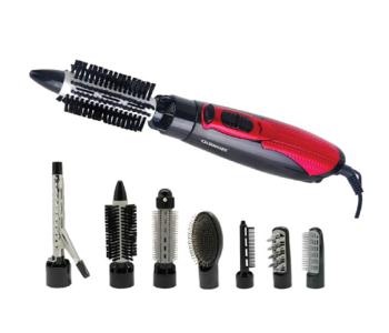 Express Delivery - Olsenmark OMH4029 8-in-1 Multi Function Hair Styler - Black & Red - ID 798