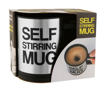 Electric Self Stirring Mug Coffee Mixing Drinking Cup- Black in KSA