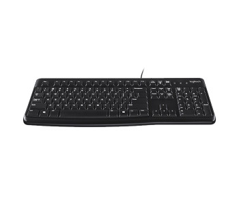 Express Delivery - Logitech 920-002495 K120 USB Wired Keyboard - Arabic, Black - ID 33569