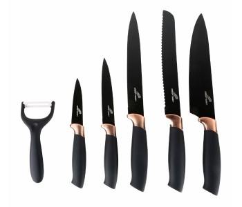 Kitchen Knife Set Of 6 Pieces 31303 Black in UAE