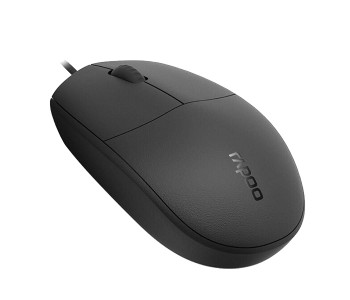 Rapoo N100 Wired Optical Mouse - Black 18050 in OMAN