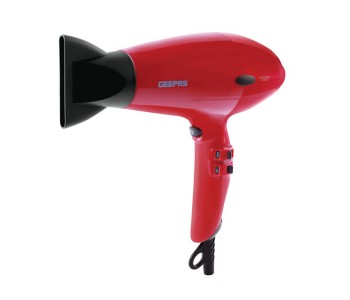 Express Delivery - Geepas GHD86007 Professional Concentrator Hair Dryer - Red - ID 13988