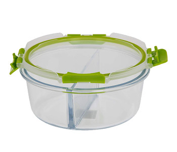 Royalford RF9216 950ml 2 Compartment Food Container - Clear & Green in UAE