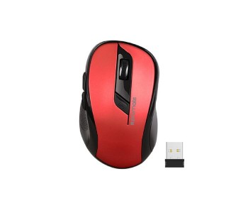 Promate Clix-7 2.4GHz Wireless Ergonomic Optical Mouse, Red in KSA