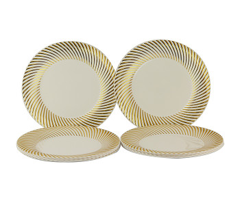 Express Delivery - Rosymomen 2371 7-inch Plastic Plate Set - 10 Pieces, Gold - ID 24444