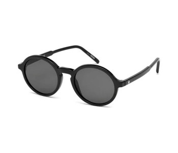 Mont Blanc MB601S 01A Round Black Frame & Black With Bluish Tint Mirrored Sunglasses For Men in OMAN
