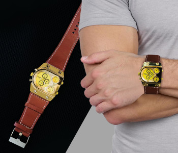 Zistar Trendy Watch With Leather Strap in UAE