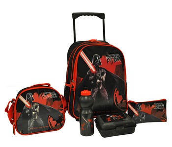 Star Wars SW5V2190P-16 16-inch Vader 5 Promotion Trolley Bag - Black & Red in OMAN