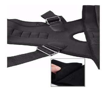 Express Delivery - Real Doctors Back Posture Support Brace Medium JA023-3 - Black - ID 4606