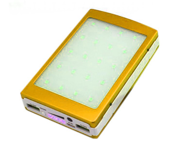 Jongo Multipurpose Solar Power Bank 20,000 MAh With LED Light - Yellow in UAE