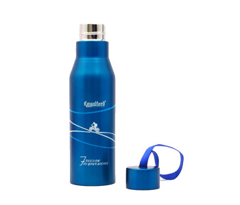 Express Delivery - Royalford RF6605 450ml Stainless Steel Vacuum Bottle - Blue - ID 26852