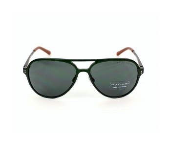 Polo Ralph Lauren 0RL7049Q-929571 Aviator Matte Dark Green Frame & Green Mirrored Sunglasses For Unisex in OMAN