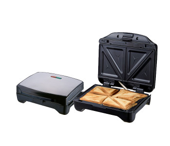 Geepas GSM5425 3-in-1 750 Watts Sandwitch Toaster With Detachable Plate - Silver in UAE