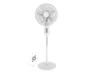 Express Delivery - Geepas GF9480 16-inch AC & DC Rechargeable Stand Fan with 12 LED Bulbs - ID 992