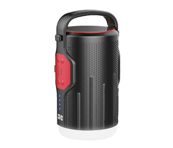 Promate CampMate-2 Portable LED Camp Light With Wireless Speaker & Integrated Power Bank, Red in KSA