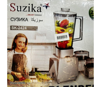 Suzika SK-2424 3-In-1 Blender With 2 Mills - Grey in KSA