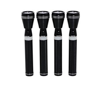 Express Delivery - Geepas GFL4668 Torch 216.5 mm Rechargeable LED Flashlight, 4 Pieces - ID 1044