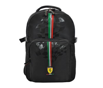 Ferrari SLSH0703 17-inch Silver Horse Backpack - Black in OMAN