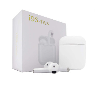 I9S-TWS Bluetooth 5.0 Wireless Air Pods With Mic - White in KSA