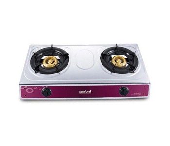 Sanford SF5353GC 2B Stainless Steel Double Burner Gas Stove - Pink in UAE
