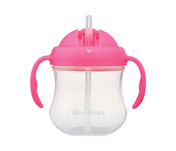 Pigeon N11583461A MagMag Straw Cup With Double Handle - Pink in UAE