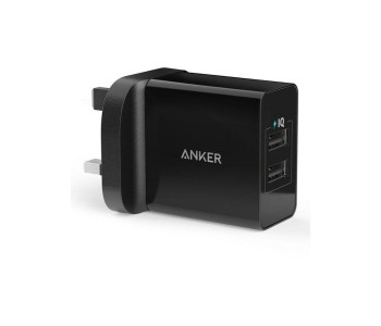 Anker A2021 Powerport 2 USB Charger Black in KSA