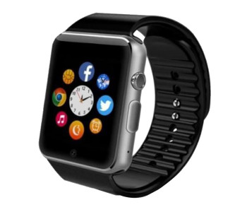 Smart W008 2030 Silicone Smart Watch With Camera - Black in UAE