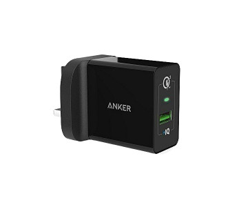 Anker B2013K11 Single USB PowerPort Quick Charge 3.0 Charger With Micro USB Cable - Black in KSA