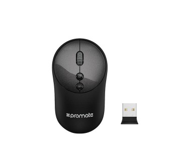 Promate Clix-2 2.4Ghz Wireless Mouse With USB Adapter, Black in KSA