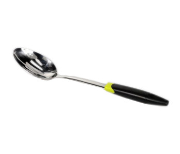 Royalford RF8912 Stainless Steel Slotted Spoon With ABS Handle - Black & Silver in KSA