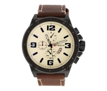 Curren Men's Quartz Analog Watch Cu-8230 White in OMAN
