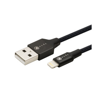 Express Delivery - iends IE-CA2494 Lightning Braided Cable for Apple Smartphones and Tablets - Black - ID 25698