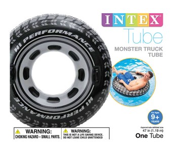 Express Delivery - Intex ZX-59252 36-inch Inflatable Giant Tire Swim Tube - ID 17349