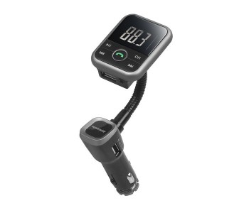 Promate CarMate-6 Bluetooth FM Transmitter Stereo Car Kit With Hands-Free Car Charger & AUX Input - Black in UAE