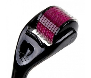 Derma Roller 1.0 Mm For Face Treatment DR01BP Black And Pink in UAE