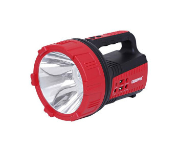 Geepas GSL5572 15 Watt Rechargeable Search Light With LED - Red & Black in UAE