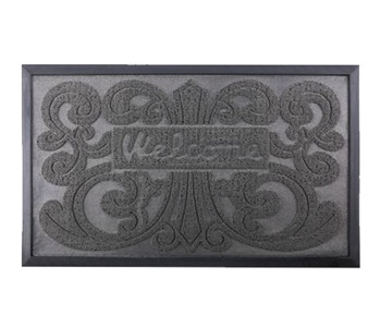 Express Delivery - Royalford Rf9560 Rectangular Door Mat  45 X 75Cm Grey And Black - ID 37750