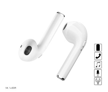 Express Delivery - ITouch V4.1+EDR Genuine Quality Single Bluetooth Earphone White - ID 19202