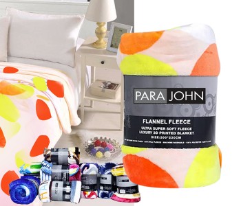 Para John PJBL7009 3D Design Fleece Blanket - 160 X 220 (Multi Color) in UAE