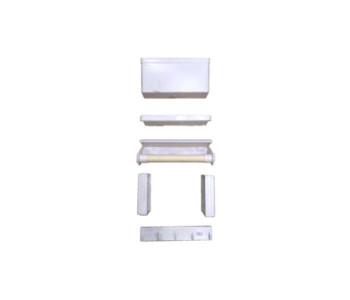 5 In 1 Multifunction Magnetic Magpie Combination Storage Rack Set MAG854 White in KSA