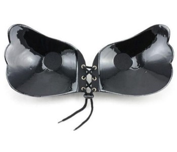 Express Delivery - Strapless Silicone  Bra Lingerie SL02W Black - ID 15425