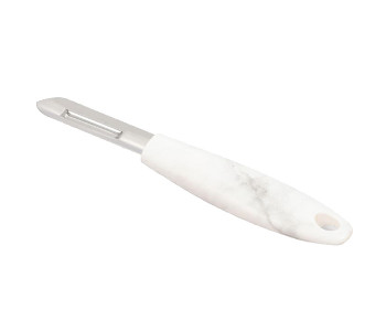 Royalford RF9547 Marble Designed Stainless Steel Swivel Peeler With ABS Handle - White & Grey in UAE